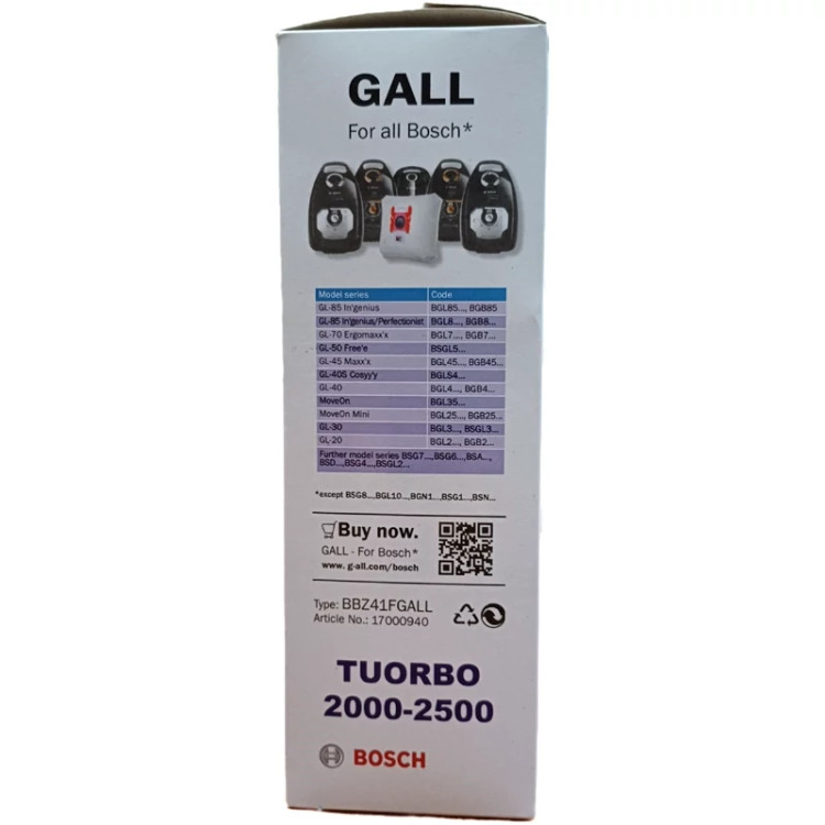 پاکت جاروبرقی مدل بوش (Bosch) تایپ G بسته 5 عددی