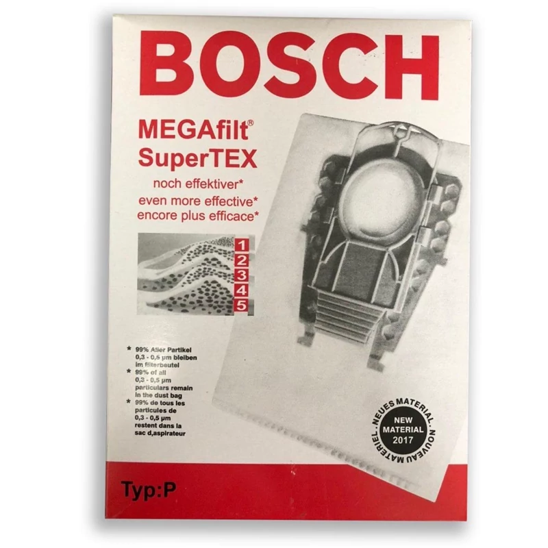 پاکت جاروبرقی مدل بوش BOSCH تایپ P بسته 5 عددی