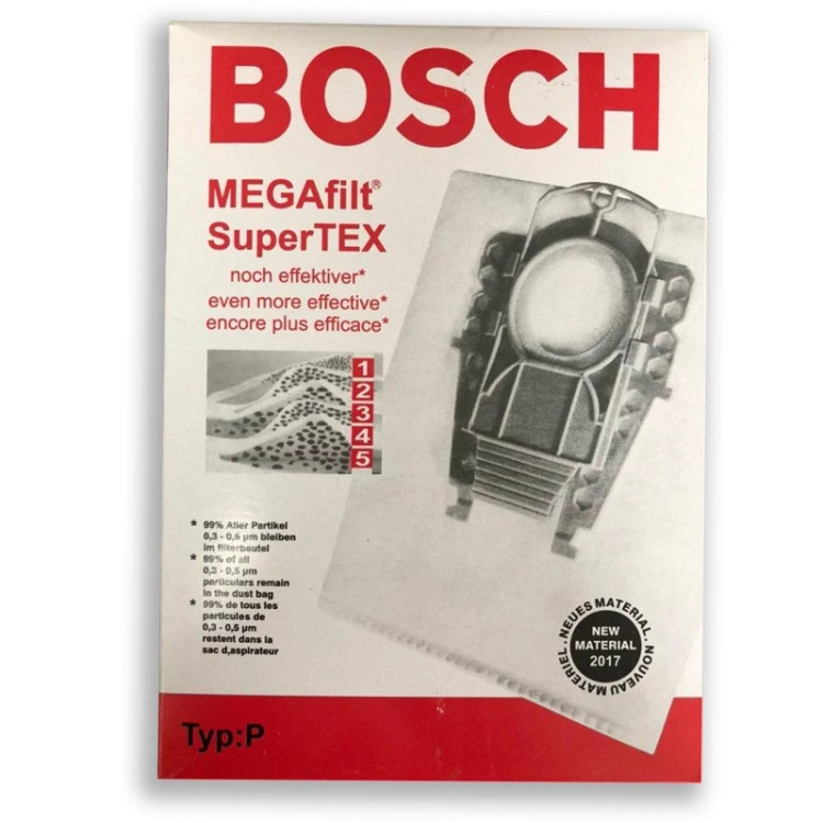 پاکت جاروبرقی مدل بوش BOSCH تایپ P بسته 5 عددی